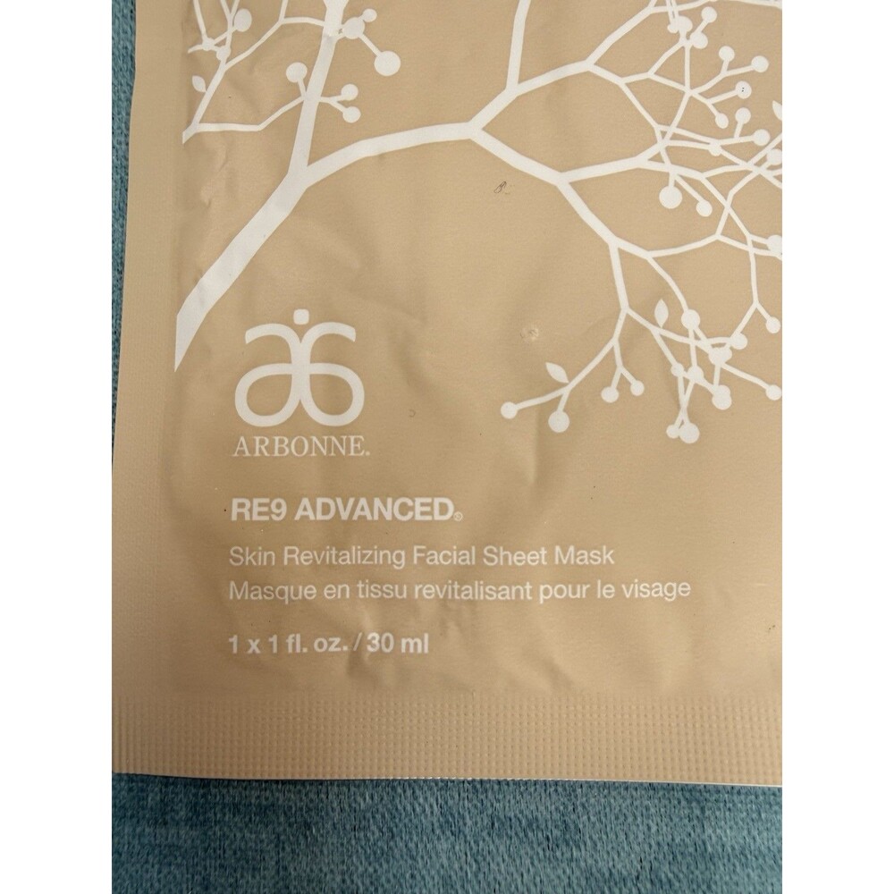 BRAND NEW Arbonne RE9 Advanced Facial Sheet Mask - Picture 2 of 3